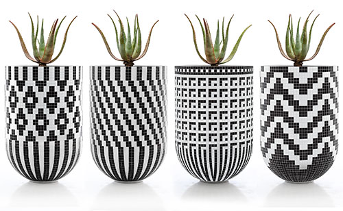 BubbleX mosaic planters