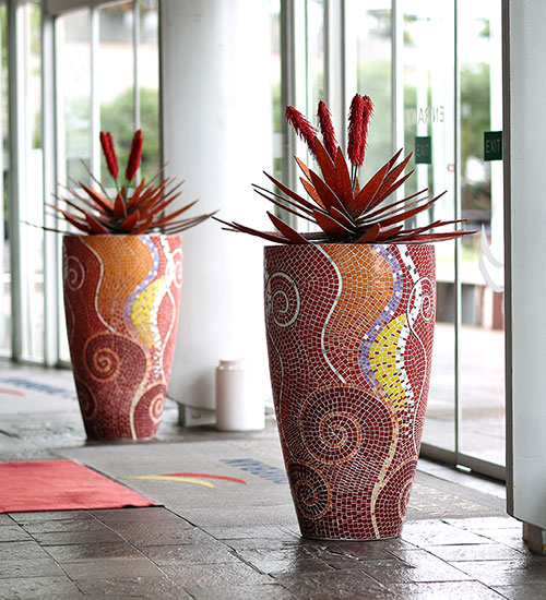 Mosaic planters